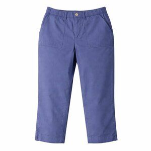Denim & Co. Pull-On Stretch Capri Pants Navy Blue XSP Petite Cotton Blend